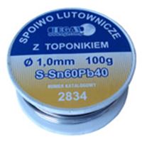 Олово с канифолью  60% Sn, 40% Pb, 2.0 mm, 100g