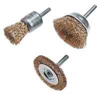 Steel wire brush set 3 pcs.