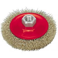 Circular brush D100mm,brass,crimped