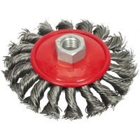 Circular brush D-100mm, steel, twisted