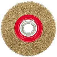 Circular brush D125mm, brass, crimped