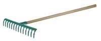 Metal rake, 16 teeth, with handle 1.4 m