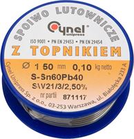 Lod.komplekts: Sn60Pb40, SW21/3/2.5%  D1.5mm. 100g. + kanifolijs 30 ml.