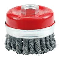 Cup brush D65mm,steel,twisted