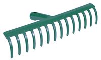 Metal rake, 10 teeth, without handle