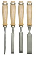 Wood chisel set 4 pcs., wooden handle