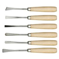 Wood chisel set 6 pcs., wooden handle