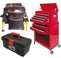 Tool bags, organizers, tool boxes