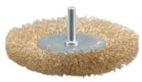 Circular brush D75mm,brass,crimped