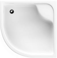 Acrylic shower tray 80x80x28/41cm STANDARD L, R55