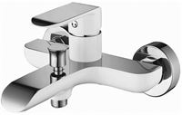 Mixer for bath and shower Vento Ravena, white/chrome, with accessories