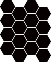 Mozaika Hexagon Nero 22*25.5 #S