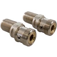 Eccentric coupling pair with stop valves
