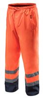 High vision working trousers, waterproof, orange, size XXXL