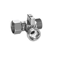 Three way ballvalve 1/2"-3/4"-1/2"