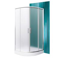 Dušas stūris Houston Neo,pusapaļa ar bīdāmām durvīm  880-890mm,h-1900, matēts stikls