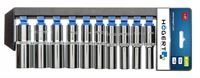 Deep socket set 76 mm, 1/2", 10 pcs