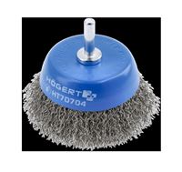 End brush with arbor 75 mm, stainless steel wire 0,3 mm