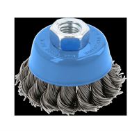 Knot wheel brush 65 mm, M14, stainless steel wire 0,5 mm