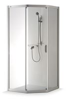 Shower corner Vaiva 90x90, H-200, gray glass