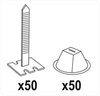 Komplekts "Tile level cap+strip" 50+50gb