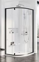 Shower enclosure PIVOT PSKK3-90, r-500, black/glass Transparent