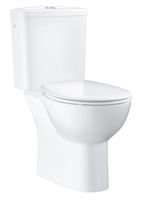 WC BauCeramic Rimless 350*600 mm horiz.out., white with seat cover QR/SC