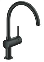 Смеситель однорычажный для мойки, GROHE Minta, черный бархат