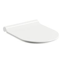 Uni Chrome slim toilet seat, Soft Close, white