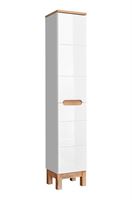 BALI WHITE 804 High cabinet with laundry basket 2D 1DW - 35cm FSC