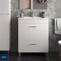 Vanity unit ALMAGRO 700 WHITE GLOSS LACQUERED + Basin