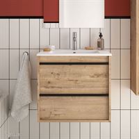 Vanity unit ATTILA 600 2 drawers OSTIPPO OAK+ Basin