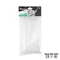 Cable tie 100x2.5 mm, 100 pcs., white