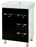 Bathroom cabinet Laura 60 + Como 60 (black)