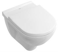 WC O.Novo Rimless, wall mount, 360x560 mm, with seat cover QR/SC, white