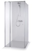 Dušas kabīne KARINA 100x100, h-2000 mm, hromēts profils, caurspīdīgs stikls