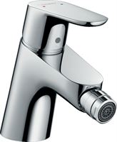 Focus Single lever bidet mixer with pop-up waste set