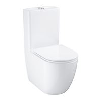 WC BauCeramic Rimless 365x627 mm, universal outlet, with Soft Close seat, white