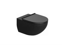 Duravit Architec Wall-Mounted Toilet Bowl with Seat, Black