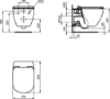 Attēls Sienas WC pods TESI Ideal Standard melnais