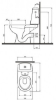 Attēls WC pods KOLO SOLO ar tvertni, ar horizontālu izvadu, 3/6l; ūdens padeve no apakšas, komplektā ar PP  vāku