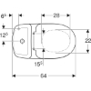 Attēls WC pods SOLO  45gr. izv., PP vāks, ūdens padeve no apakšas,3/6l