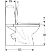 Attēls WC pods SOLO  45gr. izv., PP vāks, ūdens padeve no apakšas,3/6l