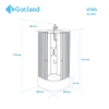 Picture of Massage shower cabin GOTLAND VIVA 80*80*195cm high tray