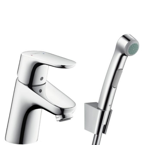 Picture of Focus Single lever basin mixer 70 with bidette hand shower and shower hose 160 cm