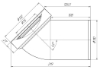 Attēls WC caurule - 110 mm, cietā 45*
