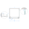Attēls Dušas kabīne KRISTINA 80x80, h-2000 mm, hromēts profils, caurspīdīgs stikls