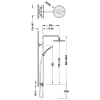 Attēls Dušas sistēma ar termostatu BASE-TRES PLUS, matēts melns
