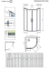 Attēls Dušas stūris Premium Pro PDD 100x100, h-2000 mm, hromēts profils, caurspīdīgs stikls