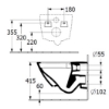 Attēls Pods ar QR/SC vāku Subway 3.0 Rimless, stiprināms pie sienas,370x560 mm, TwistFlush, SupraFix, balts